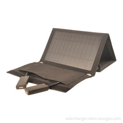 Solar Mobile Phone Charger with 2A Output Current, Dual-USB Port